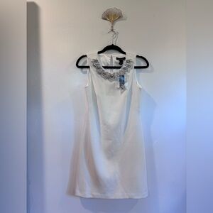 White House Black Market Embellished Shift Dress Top Size 0